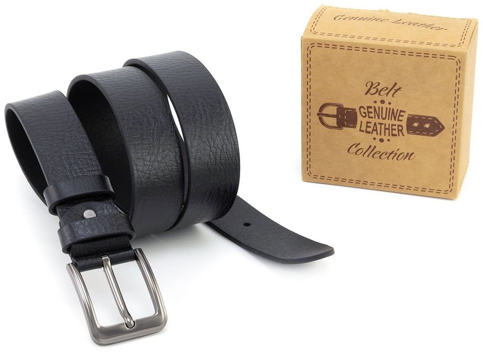 Классический мужской ремень из итальянской кожи Gherardini 40811 черный фото №5 Классический мужской ремень из итальянской кожи Gherardini 40811 черный modnotak фото №5