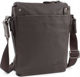 Повсякденна чоловіча сумка-планшет коричневого кольору з натуральної шкіри Leather Collection (11116)