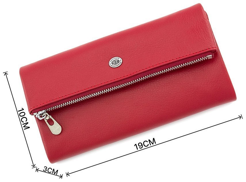 Оригінальний жіночий гаманець з відділенням на блискавці ST Leather (17644) modnotak фото №3