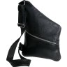 Мужская черная сумка-слинг из натуральной кожи с множеством карманов Vip Collection (21099) - 2