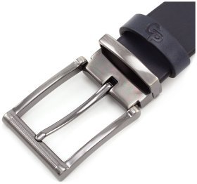 Брючный кожаный ремень синего цвета Grande Pelle (31102)