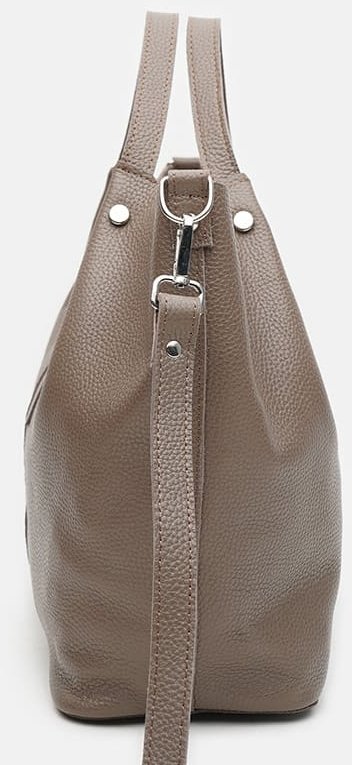 Большая женская кожаная сумка коричневого цвета с ручками Ricco Grande (21281)