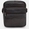 Невелика чоловіча шкіряна сумка-планшет темно-коричневого через плече Keizer (55991) - 2