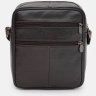 Невелика чоловіча шкіряна сумка-планшет темно-коричневого через плече Keizer (55991) - 3
