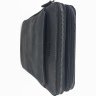 Мужская кожаная сумка на два отделения черного цвета VATTO (12132) - 9