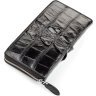 Чоловічий гаманець-клатч з натуральної шкіри крокодила чорного кольору CROCODILE LEATHER (024-18024) - 2