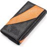 Молодежный кошелек из кожи морского ската черно-оранжевого цвета STINGRAY LEATHER (024-18118) - 2