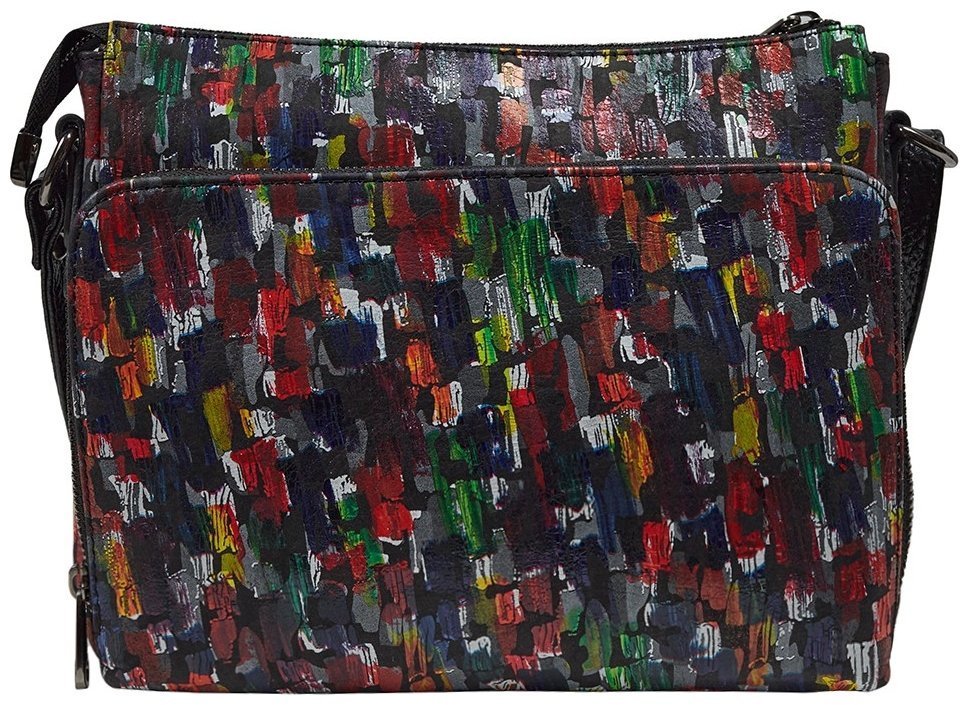 Яркая женская сумка из натуральной кожи через плечо Desisan 107091 разноцветная modnotak фото №2