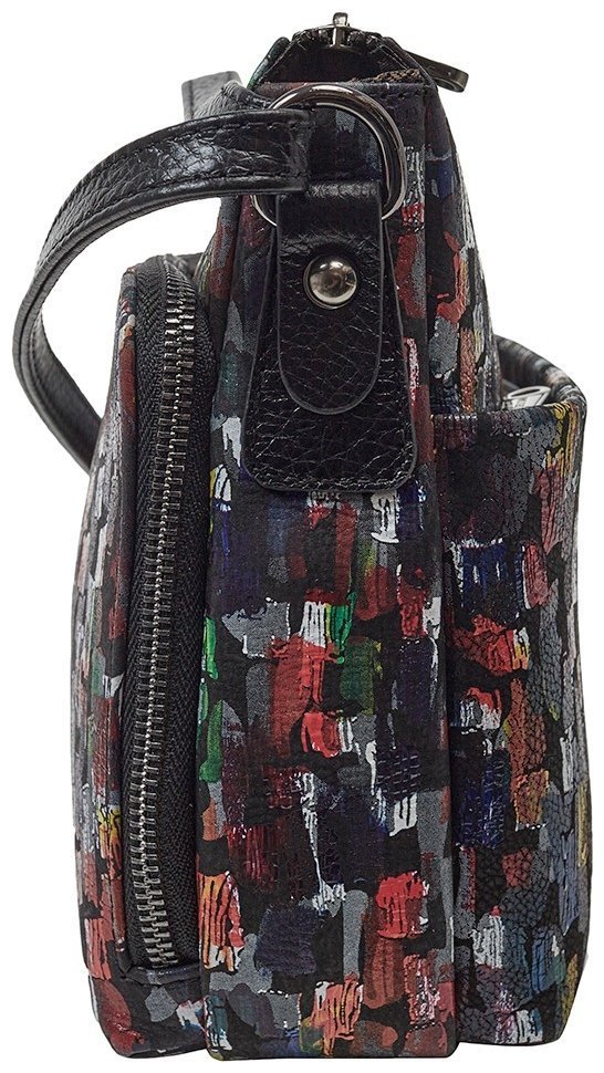 Яркая женская сумка из натуральной кожи через плечо Desisan 107091 разноцветная modnotak фото №5