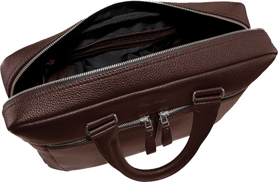 Шкіряна сумка для ноутбука 15 дюймів у коричневому кольорі Issa Hara (21185)