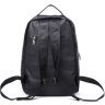 Большой мужской кожаный рюкзак черного цвета Keizer (57191) - 3