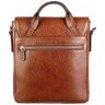 Мужская барсетка с ручкой из натуральной кожи флотар рыжего цвета DESISAN 107391 modnotak фото - 2