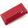 Женский кожаный кошелек красного цвета с клапаном на кнопке ST Leather 1767391 - 4