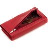 Женский кожаный кошелек красного цвета с клапаном на кнопке ST Leather 1767391 - 5
