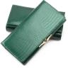 Зелений лаковий гаманець з великою монетницьою ST Leather (16286) - 6