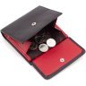 Черно-красный маленький женский кошелек из натуральной кожи Karya 67491 - 5