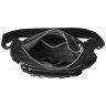 Жіноча тканинна сумка-месенджер чорного кольору через плече Confident 77591 - 5