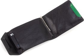 Маленький мужской зажим для купюр из натуральной кожи на магните Grande Pelle 67791