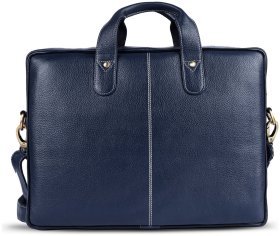 Кожаная сумка с плечевым ремнем для ноутбука до 13" Hammonds Flycatcher LB105 синего цвета 107991