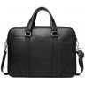 Чоловіча ділова шкіряна сумка-портфель чорного кольору Tiding Bag (19440) - 4