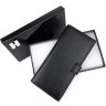 Шкіряний чоловічий купюрник чорного кольору під багато карток H-Leather Accessories (21545) - 12