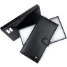 Шкіряний чоловічий купюрник чорного кольору під багато карток H-Leather Accessories (21545) - 11
