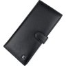 Кожаный мужской купюрник черного цвета под много карт H-Leather Accessories (21545) - 5