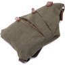 Текстильная мужская сумка через плечо оливкового цвета Vintage 2422197 - 3