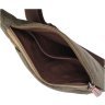 Текстильная мужская сумка через плечо оливкового цвета Vintage 2422197 - 4