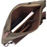Текстильная мужская сумка через плечо оливкового цвета Vintage 2422197 - 5