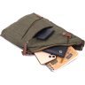 Текстильна чоловіча сумка через плече оливкового кольору Vintage 2422197 - 6