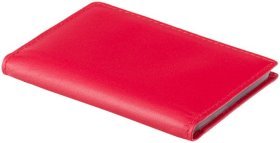 Кожаная женская визитница красного цвета Visconti 68791