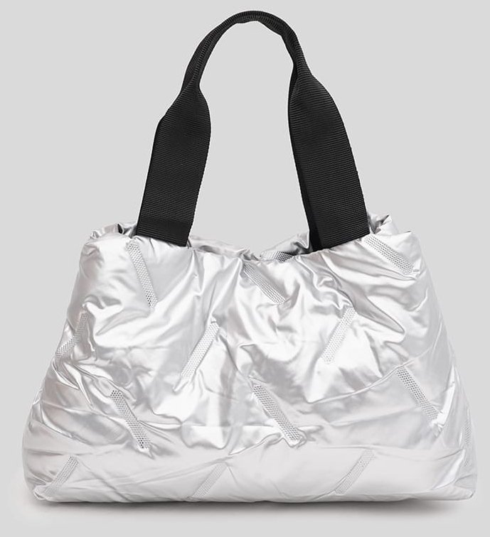 Женская сумка из качественного текстиля серого цвета Monsen 88891 modnotak фото №3