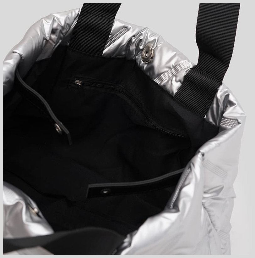 Женская сумка из качественного текстиля серого цвета Monsen 88891 modnotak фото №5