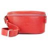 Красная женская сумка-бананка из фактурной кожи высокого качества BlankNote Explorer S 78991 - 1