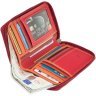 Красный женский кошелек среднего размера из натуральной кожи на молнии Visconti Aruba 69291 - 10