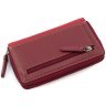 Красный женский кошелек среднего размера из натуральной кожи на молнии Visconti Aruba 69291 - 4