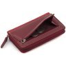 Красный женский кошелек среднего размера из натуральной кожи на молнии Visconti Aruba 69291 - 5