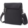 Классическая мужская наплечная сумка из фактурной кожи черного цвета H.T. Leather 69791 - 3