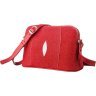 Красная сумка на молнии из настоящей кожи ската STINGRAY LEATHER (024-18631) - 1