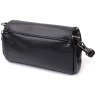 Черная кожаная женская сумка на плечо с клапаном на магнитной кнопке Vintage 2422254 - 2