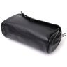 Черная кожаная женская сумка на плечо с клапаном на магнитной кнопке Vintage 2422254 - 3