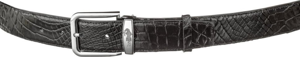 Универсальный ремень черного цвета из крокодиловой кожи CROCODILE LEATHER (024-18602) modnotak фото №2