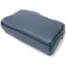 Синяя женская плечевая сумка из натуральной кожи на два отделения Vintage 2422355 - 3
