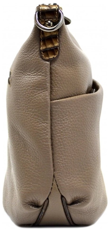 Вместительная женская сумка из натуральной кожи Desisan 81192 Бежевая modnotak фото №3