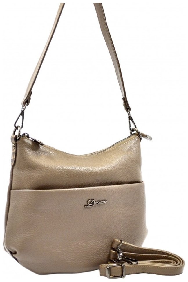 Вместительная женская сумка из натуральной кожи Desisan 81192 Бежевая modnotak фото №6