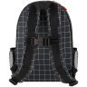 Рюкзак молодежный, анатомический, черного цвета в большую клетку Bagland 111392 modnotak фото - 2