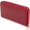 Червоний гаманець ручної роботи на блискавки Grande Pelle (13095) - 1