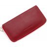 Червоний гаманець ручної роботи на блискавки Grande Pelle (13095) - 3
