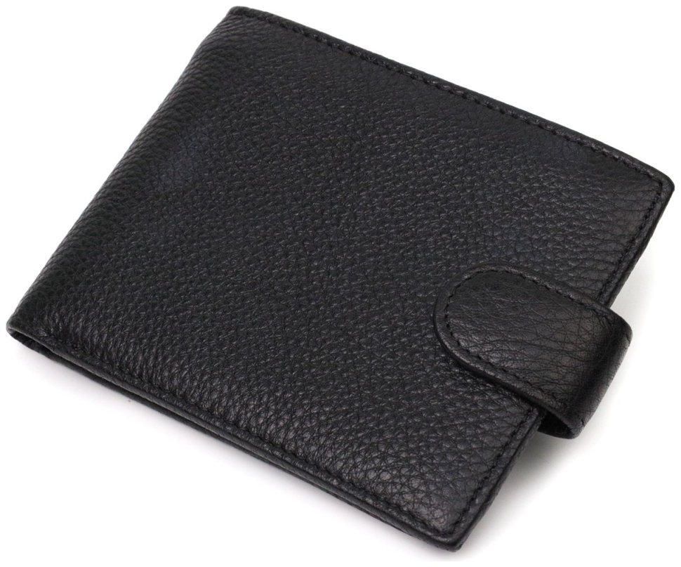 Мужской кошелек из натуральной кожи черного цвета Vintage Style 91392 modnotak фото №1